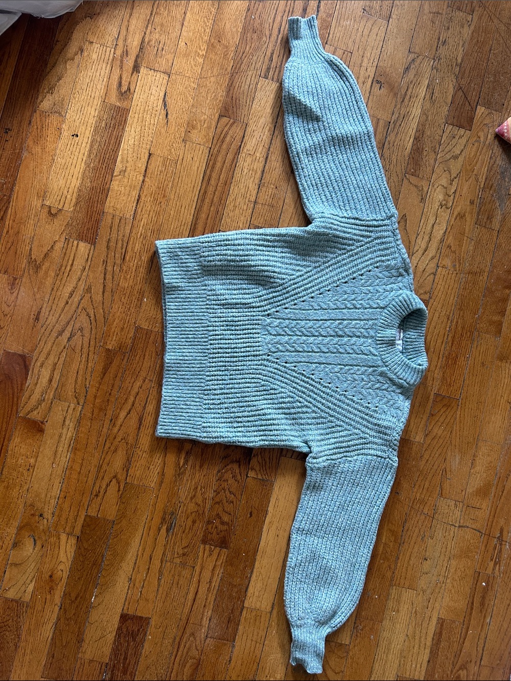 Sonoma Light Blue Cable Turtleneck Sweater